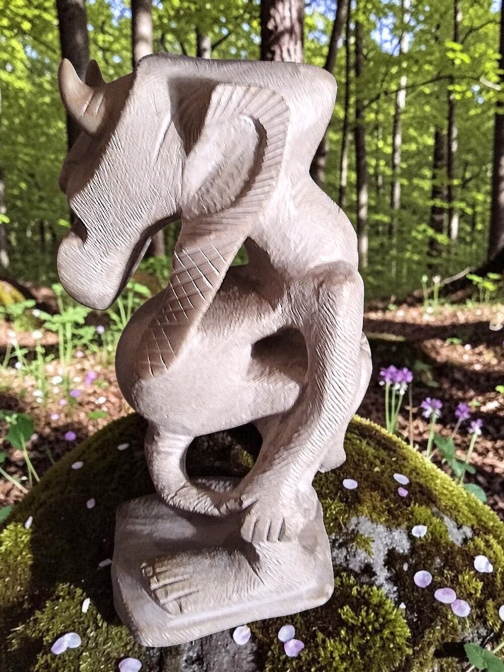 Rare Vintage Abstract 3d Devil Sculpture • Heavy Stone Carving • Unusual Art